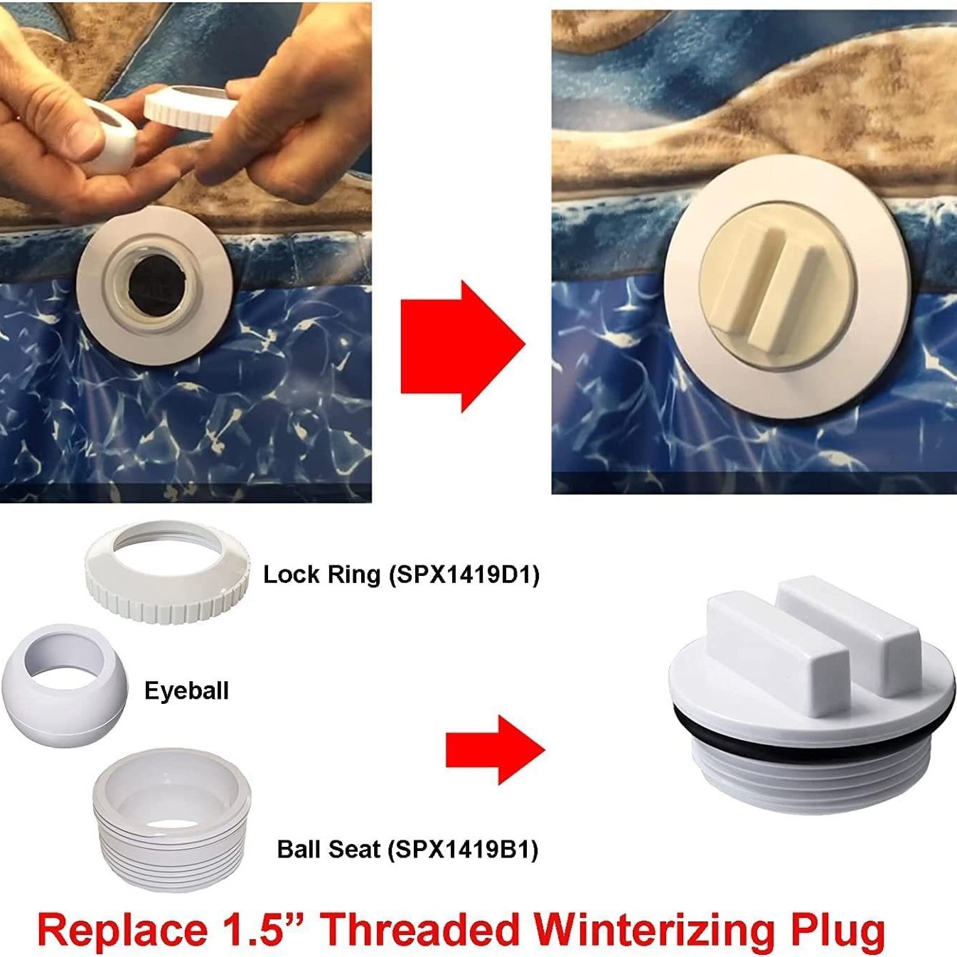 1 5 Inch Filter Drainage Plug  - Hot Tub recension och pris