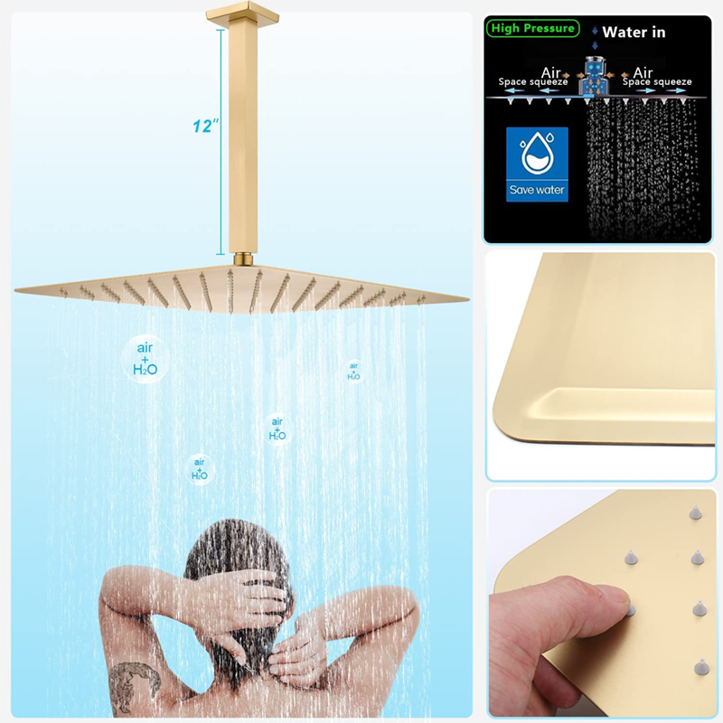 Brushed Gold 16Inch Ceiling Ra - Body Brush recension och pris