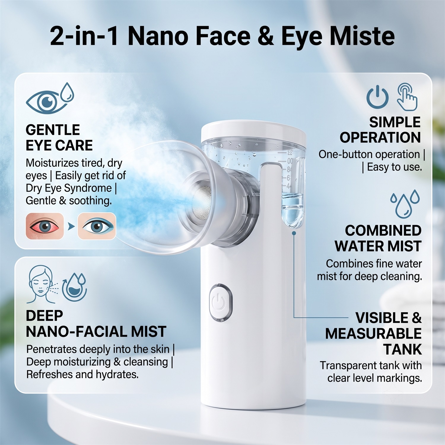 2-IN-1 Mesh Facial Steamer Bea - Face Steamer recension och pris